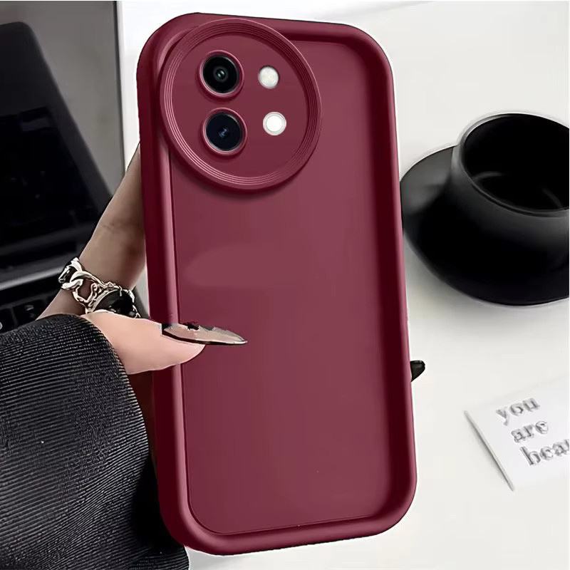 EUCAGR Schutzhülle für Vivo V40 Lite in Schwarz mit matter Anti-Drop-Oberfläche - Bild 2