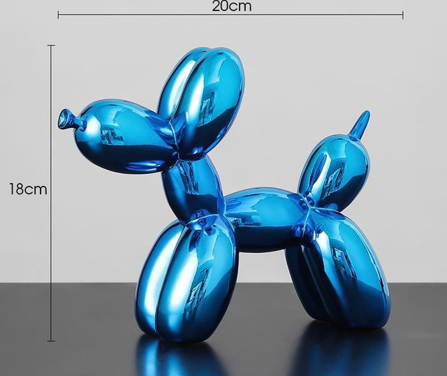 Kreative Ballon Hund Dekoration in Multicolour für Wohnzimmer und Schränke, Höhe: 20 cm, Breite: 20 cm, Tiefe: 18 cm - Bild 1