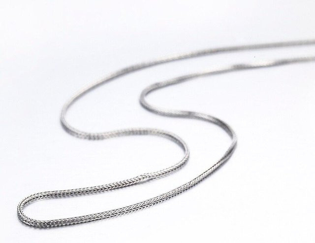 Halskette 925 Sterling Silber, Fuchsschwanz Chopin, Damen, 45cm - Bild 1