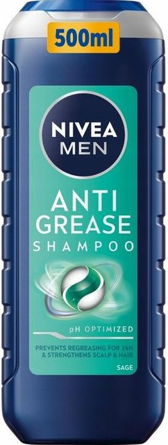 NIVEA MEN Anti-Fett Shampoo mit Salbei, 500 ml, für fettiges Haar - Bild 1