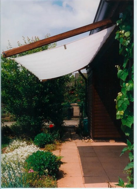FLORACORD Pergola-Bausatz rechteckig mit Sonnensegel aus Polyester in Weiß, B/T: 330 x 140 cm - Bild 2