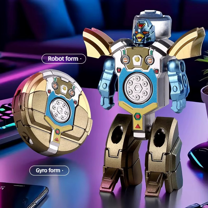 DUTRIEUX Verwandelnder Finger-Gyro- und Mecha-Roboter-Zappelspielzeug, Kunststoff, Bunt / Mehrfarbig, 1-teiliges Set - Bild 1