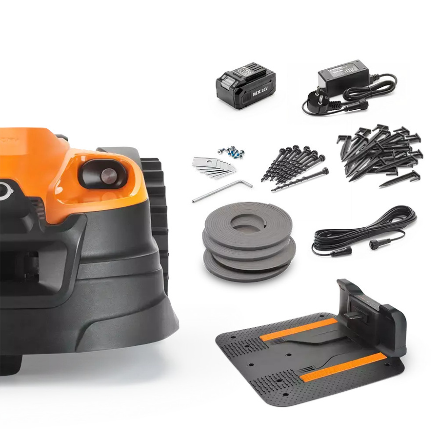 LawnMaster Mähroboter AMD18i-800 Plus mit App und Kamera in Orange mit 24V Akku - Bild 9