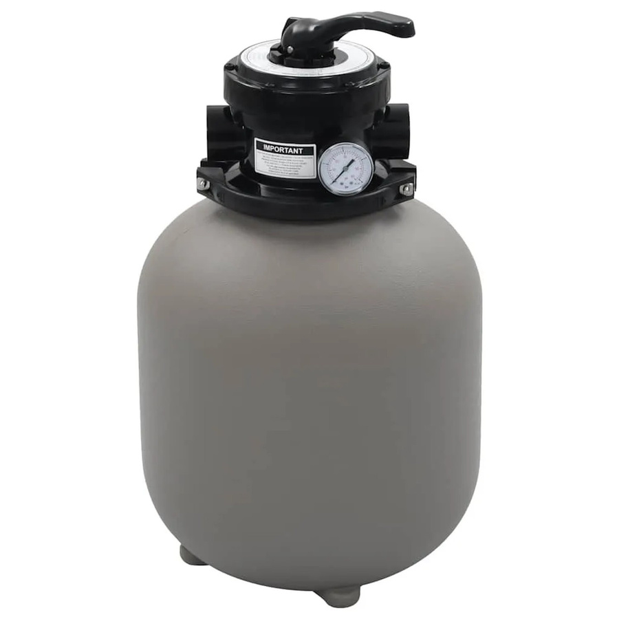 vidaXL Pool-Sandfilter mit 4-Wege-Ventil in Grau mit 1 1/2 Zoll Anschluss - Bild 2