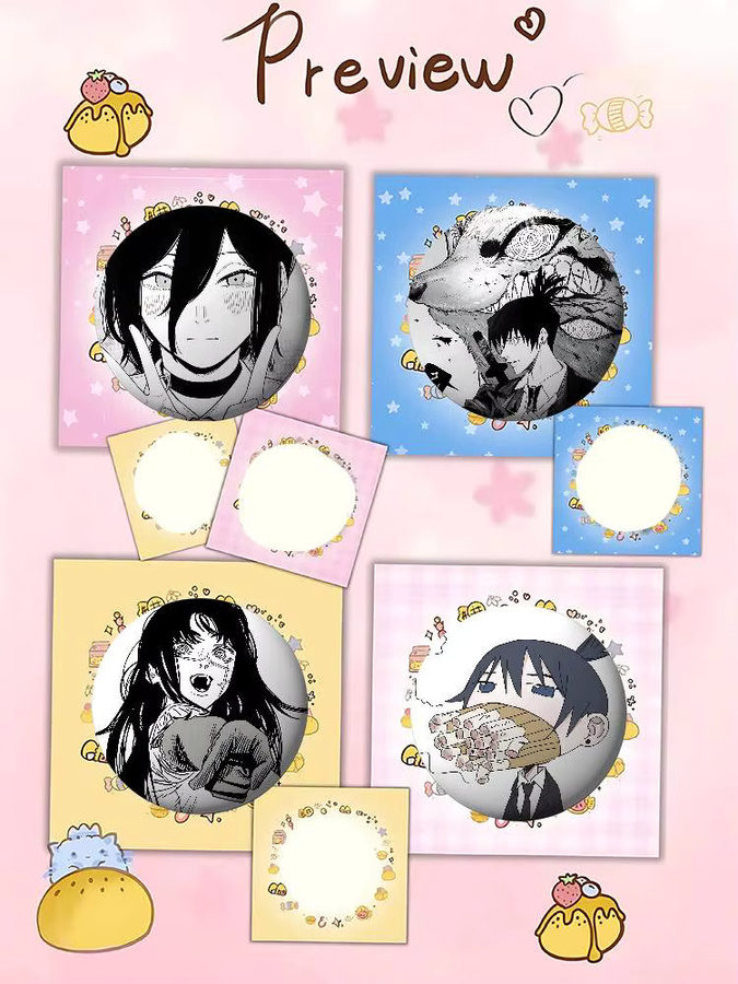 Anstecknadel Anime C-Chainsaw Man, Metall, Unisex - Bild 5