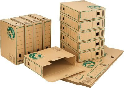 Fellowes Archivschachtel Bankers Box Earth aus Recycling-Karton für DIN A4, Braun, 20 Stück, B/T/H: 25,4 x 8,0 x 31,5 cm - Bild 2