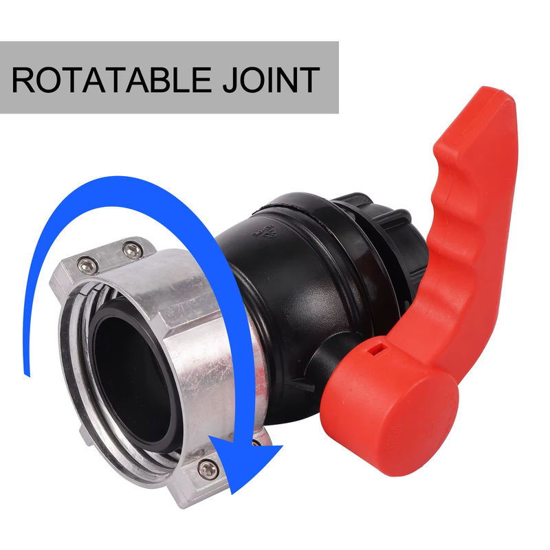 Adhere To Fly Kugelhahn mit 60 mm Gewinde und Stützadapter für IBC-Tank Auslassventil - Bild 6