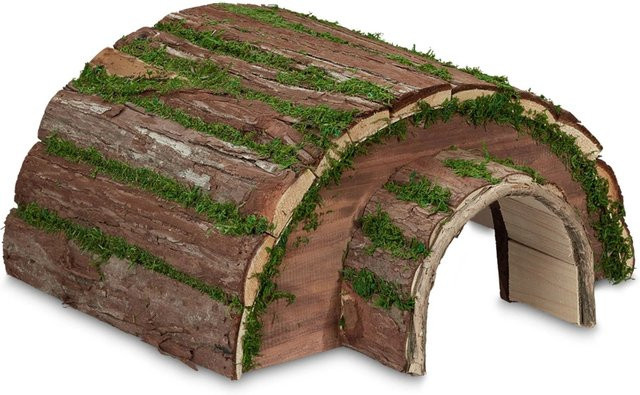 Relaxdays Igelhaus aus Tannenholz in Natur und Braun, B/T/H: 20 x 40 x 42 cm - Bild 1