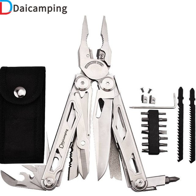 Daicamping DL30 Multitool in Silber mit Zange, Klappmesser und Schere für EDC und Survival - Bild 1
