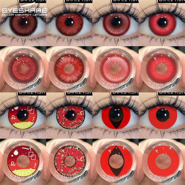 EYESHARE Kontaktlinsen, Rot, 2 Stück - Bild 1