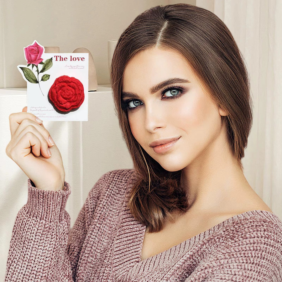Kreative 3D-Popup-Grußkarte mit Rose und Blumensamen aus Papier in Rot - Bild 4