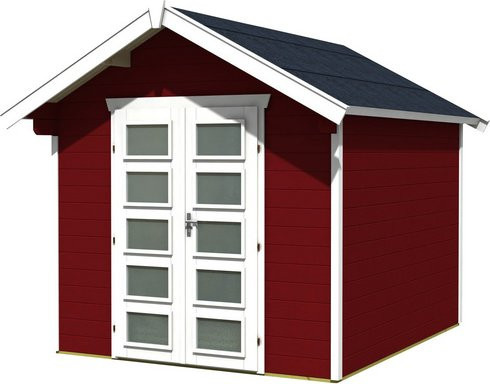 Skan Holz Gartenhaus Hengelo aus Holz in Schwedenrot mit Satteldach B/H/T: 280 x 273 x 300 cm - Bild 3