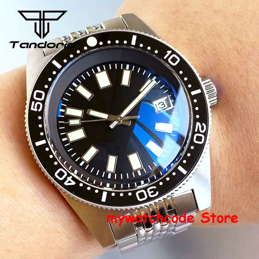 Tandorio Armbanduhr, Automatik, Edelstahl, Saphirglas, Blau, Herren - Bild 3