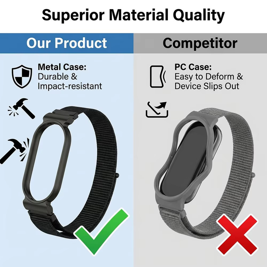 PLAUD NotePin S Ai Nylon-Armband mit Metallgehäuse in Schwarz für dein KI-Diktiergerät - Bild 3