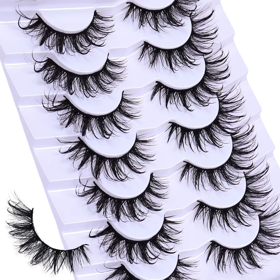 JIEFUXIN Wimpern-Set Wet-Style, 14-teilig, Glänzend, Unisex - Bild 3
