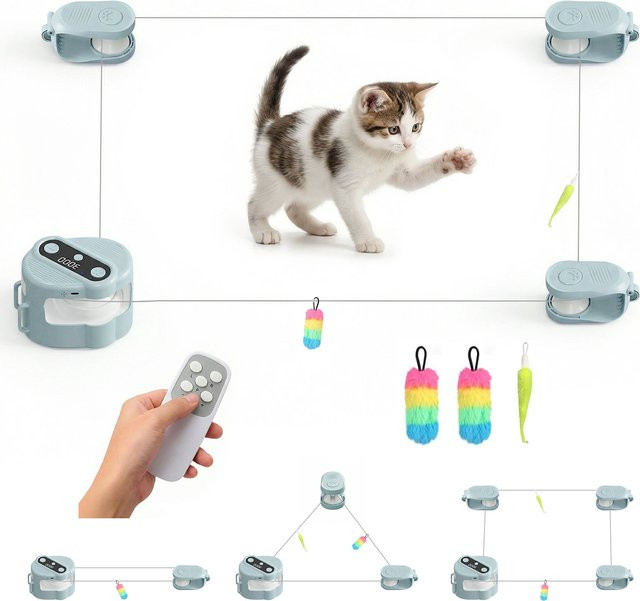 ELEOPTION Katzenrennspielzeug, ferngesteuert, interaktives Katzenspielzeug - Bild 1