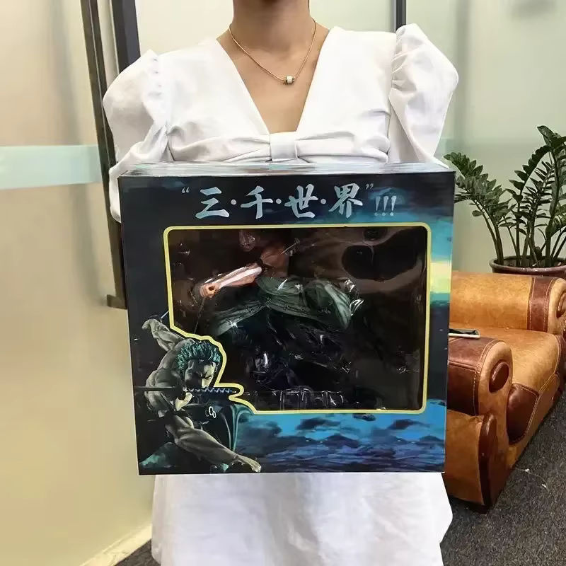 Bandai Anime Zoro Figur Drei-Messer-Flow Sammlerfigur aus Kunstharz, mehrfarbig - Bild 2