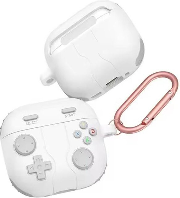 Stoßfeste 3D Gamepad Cartoon Kopfhörerhülle für Apple AirPods 4 in Weiß - Bild 1