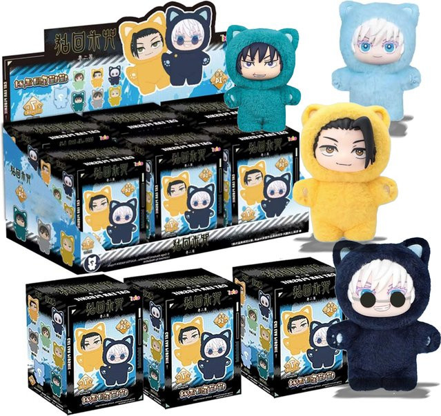 Bandai Jujutsu Kaisen Blind Box Plüschfiguren, Vinyl-Plüsch-Minifiguren mit Katzenohren, Set / Bundle, ab 18 Jahren - Bild 1