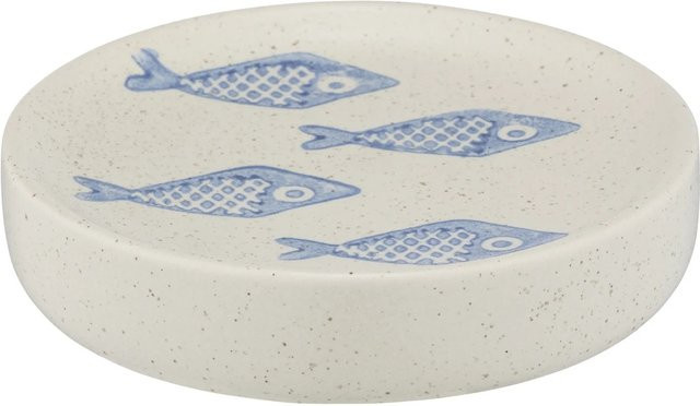 Wenko Seifenablage Aquamarin aus Keramik in Beige handbemalt B/T/H: 30 x 1 x 30 cm - Bild 1
