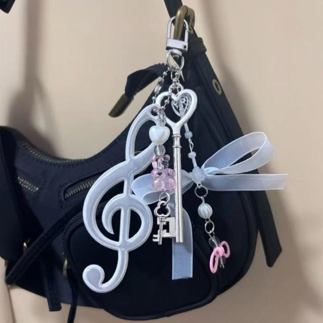 JAVRICK Schlüsselanhänger Musiknoten-Schlüssel, Schleife, Unisex - Bild 1
