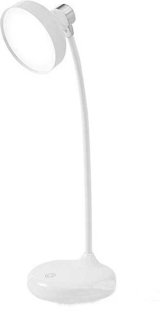 TOMTOP JMS LED-Augenpflege-Schreibtischlampe, wiederaufladbare USB-Leselampe in Weiß, stufenlos dimmbar mit Touch-Bedienung - Bild 1
