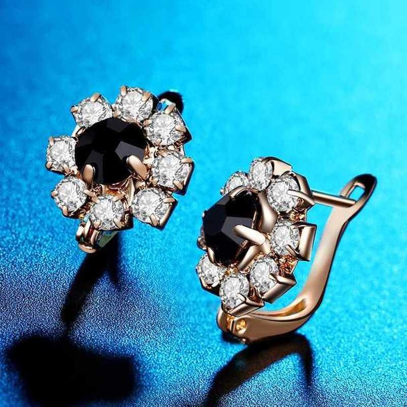 SACE GEMS Ohrringe, Messing, Roségold, Zirkonia, Damen - Bild 4