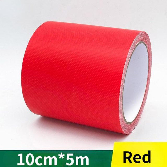 Selbstklebendes Reparaturband Lucky Black Cat für Outdoor-Stoffe, LKW-Abdeckungen und Zelte, rot, Breite: 10 cm, Länge: 5 m - Bild 1