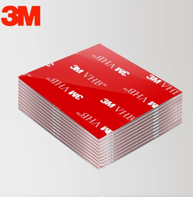 3M VHB doppelseitiges Klebeband für Auto-Reparaturen, rote Farbe, Breite: 30 mm, Tiefe: 30 mm, Höhe: 3 mm - Bild 1
