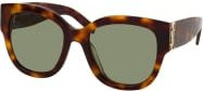 Saint Laurent SL M95/F Sonnenbrille, Cat Eye, Vollrand, Kunststoff, Damen, brown green - Bild 1