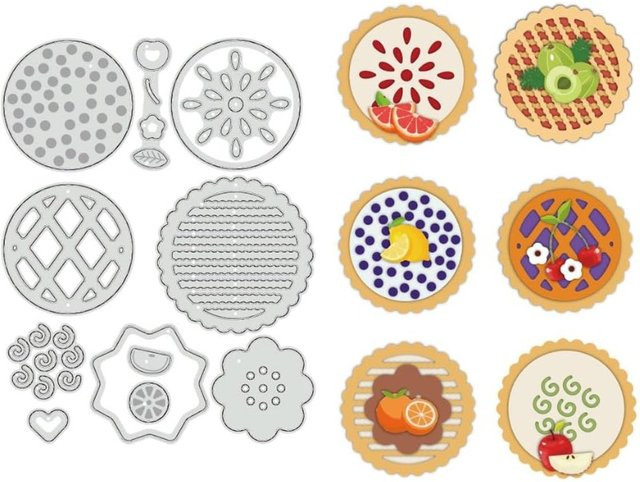Silberne Desserts-Stanzform aus Metall für Kekse und Kuchen, Breite: 12,7 cm, Tiefe: 10,2 cm - Bild 1