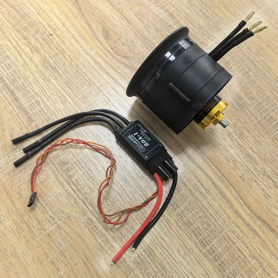 QX-MOTOR 80mm EDF Bürstenloser Motor, 12-Blatt, Schwarz, Metall - Bild 2