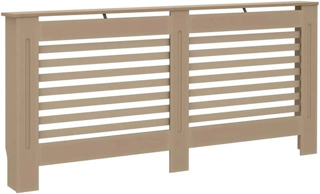 vidaXL Heizkörperverkleidung aus MDF in Braun mit modernem Latten-Design, B/T/H: 172 x 19 x 81,5 cm - Bild 1