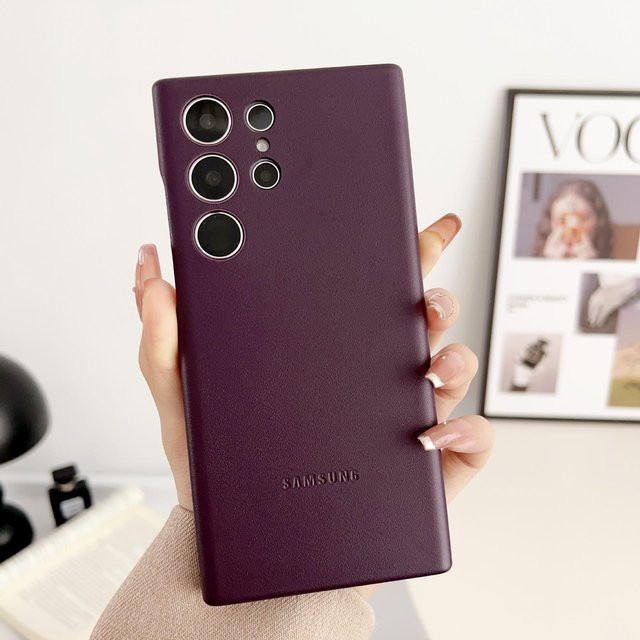 Lederhülle für Samsung S23+ und Samsung S22+ in Purple - Bild 1