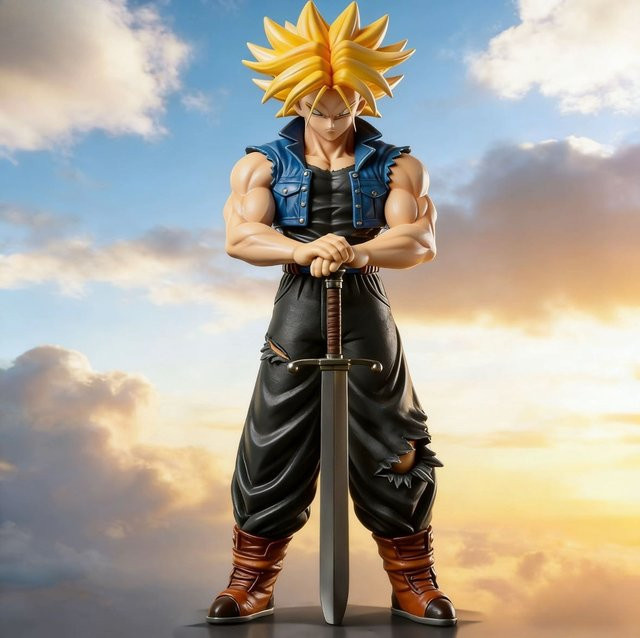 Bandai Dragon Ball Z Trunks Figur, Actionfigur, 25cm, Kunststoff - Bild 1