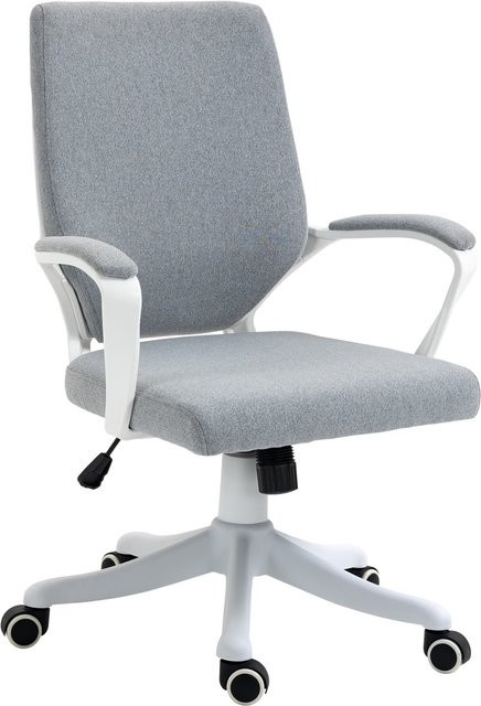 Vinsetto Ergonomischer Bürostuhl mit Lendenwirbelstütze und Wippenfunktion in Grau - Bild 1