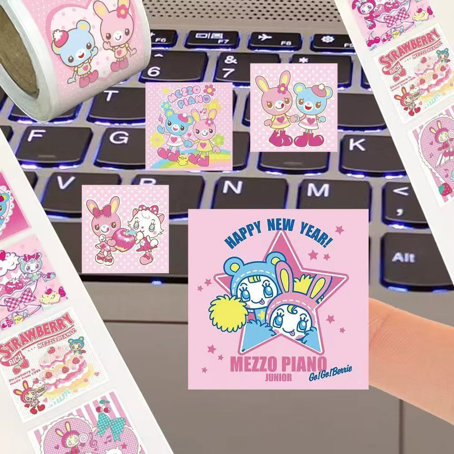 Mezzo Piano Kawaii Cartoon Aufkleber in Multicolour für DIY Notizbuch-Dekoration und Schulbedarf - Bild 2