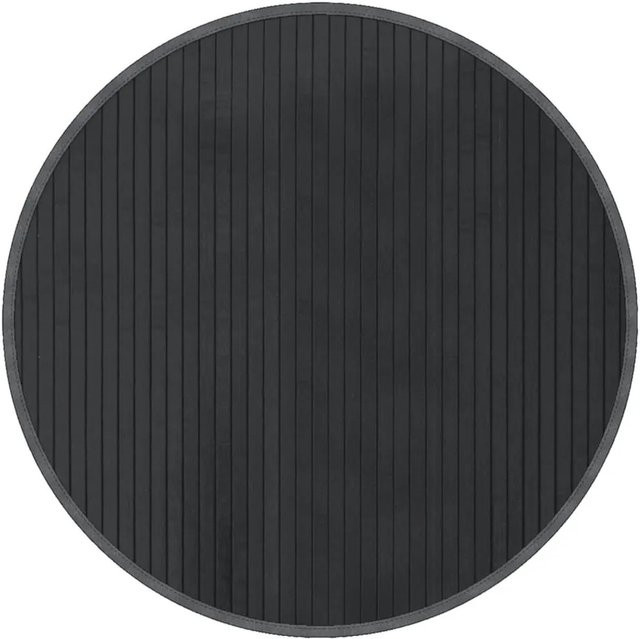 vidaXL Teppich Rund Grau aus Bambus und Polypropylen Durchmesser: 60 cm - Bild 1