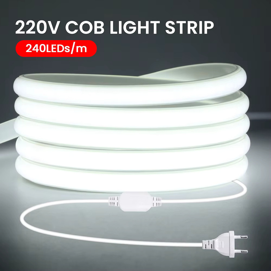 KISUFU COB LED Neonstreifen dimmbar mit Netzteil und Controller, 220V, Weiß, 288 LEDs - Bild 3