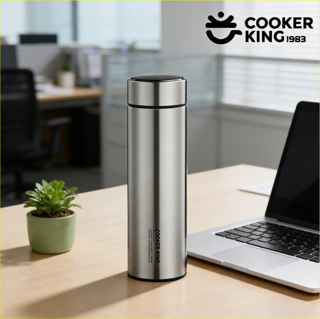 Cooker King Isolierter Edelstahlbecher aus 316 Edelstahl in Silber, 490 ml - Bild 1