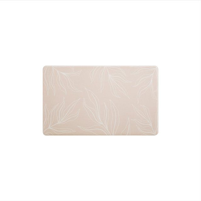 Küchenmatte Culina in Beige mit Blätter-Design, rutschfest und aus Memory-Foam, B/T: 45 x 75 cm - Bild 1