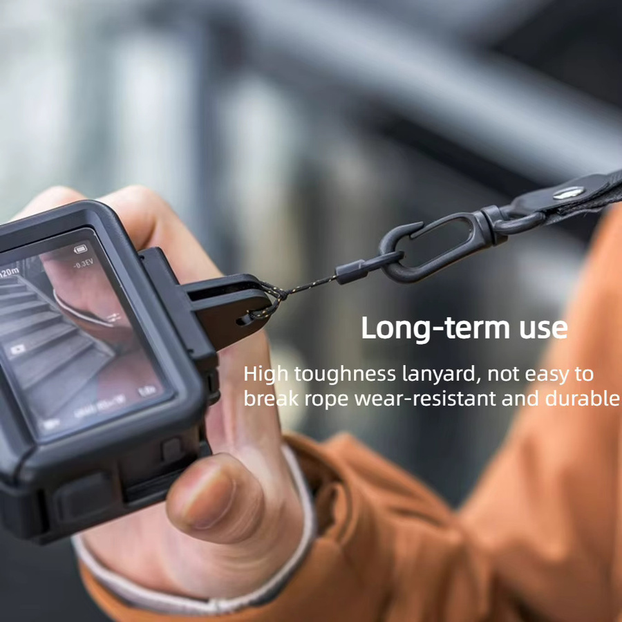 Coogens Quick Release Neck Strap Anti-Verlust Seil für DJI Action 5/4/3, GoPro 13/12/11/10 und Insta360 Sportkameras, Schwarz - Bild 4