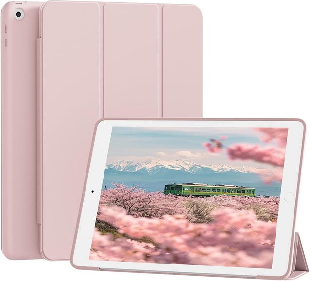 Magnetische Smart Cover Tablet-Hülle für iPad 9./8./7. Generation 10,2 Zoll, klappbar, Farbe: Pink - Bild 1