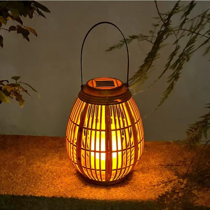 Claeted Solar LED Laterne aus Kunststoff in Braun mit warmweißem Licht, wasserdichte Gartenbeleuchtung für Hof und Villa, B/T/H: 18,0 x 18,0 x 35,0 cm - Bild 4