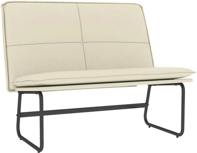 vidaXL Sitzbank in Creme aus Kunstleder mit Metallgestell B/T/H: 100 x 75 x 76 cm - Bild 1
