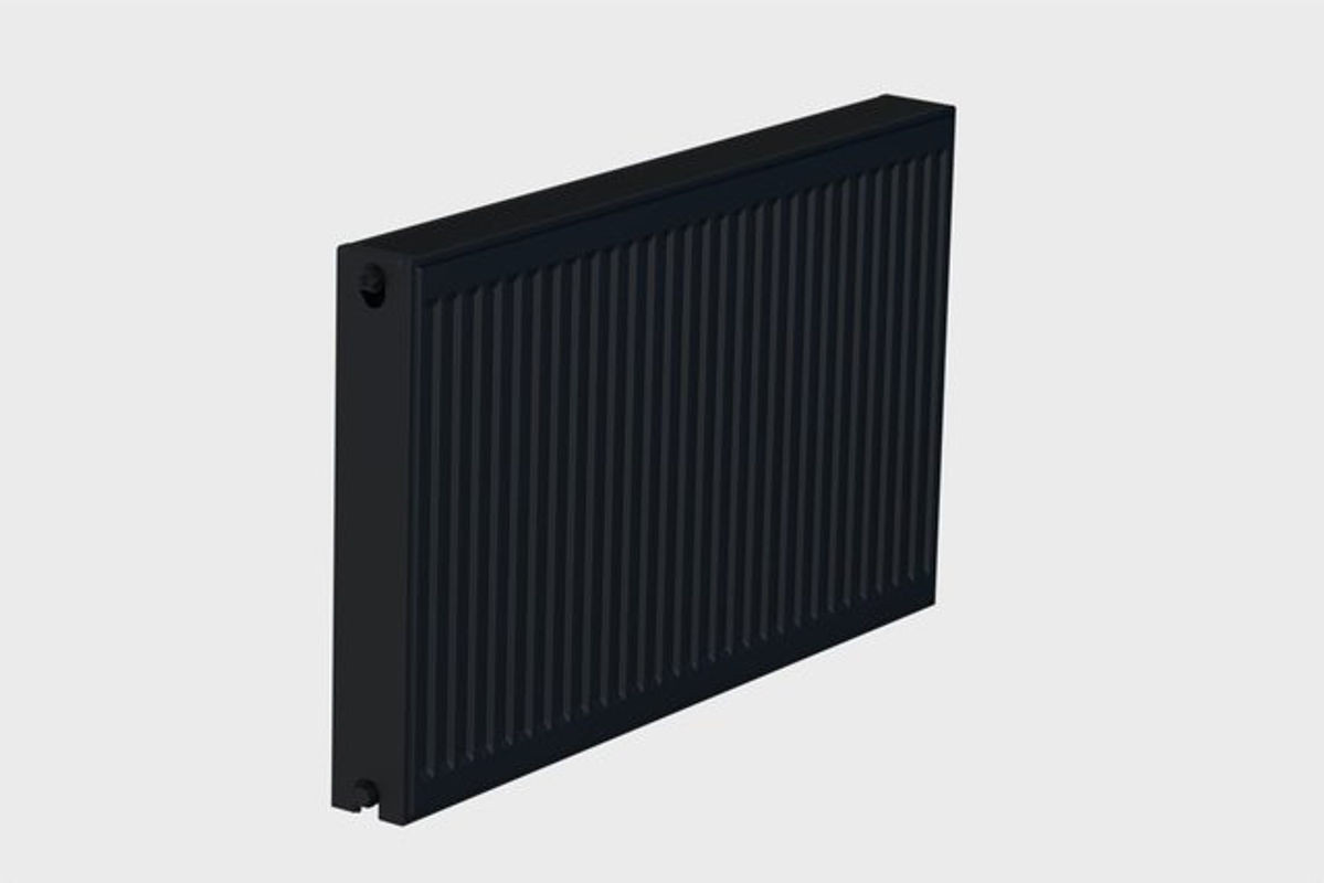 Sanicomfort Universal Flachheizkörper Typ DK (22) aus Metall in Schwarz RAL 9005 matt inklusive Befestigung - Bild 1