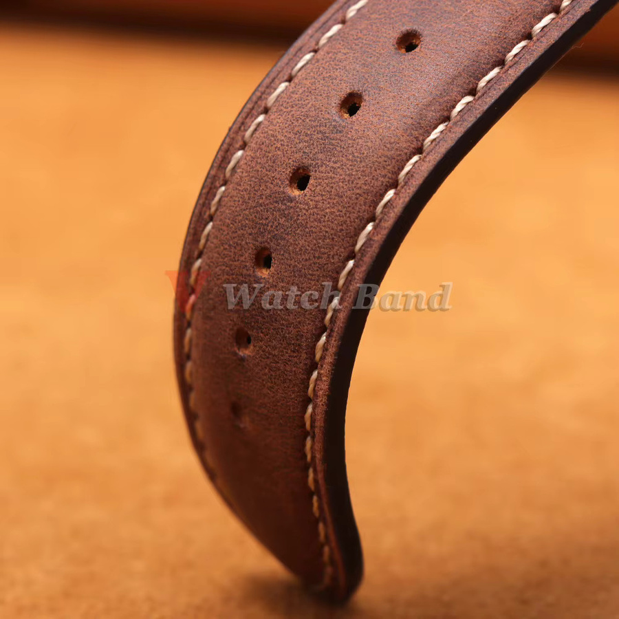 Uhrenarmband Kalbsleder, Butterfly-Schnalle, Silber, Unisex - Bild 2