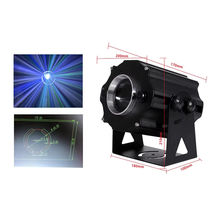 DJBY Outdoor IP Wasserdichtes Firefly-Licht mit RGBWY-Mehrfarbeffekt in Schwarz für DJ, Disco, KTV, Bar und Bühnen, B/T/H: 21,0 x 17,0 x 20,0 cm - Bild 3