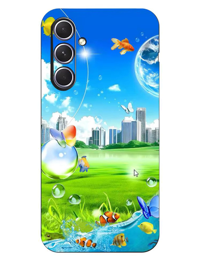 Farbige Frutiger Aero Art Handyhülle für Samsung Galaxy S25 S24 S23 S22 S21 S20 Ultra Plus FE Lite 5G in Schwarz - Bild 5