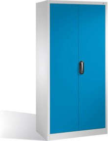 C+P Werkzeugschrank mit Drehtüren und 4 Innenböden, Farbe Lichtblau und Lichtgrau, H: 195,0 cm, B: 93,0 cm, T: 50,0 cm - Bild 1
